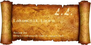 Lakomcsik Laura névjegykártya